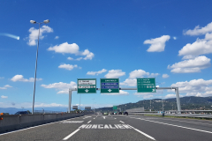 Côte d’Azur Rückreise Turin. Auf der Autobahn in Italien, Ankunft in Turin.