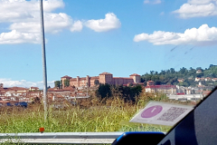 Côte d’Azur Rückreise Turin. Auf der Autobahn in Italien, Ankunft in Turin. Schloss Moncalierie