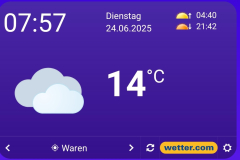 Wettervorhersage für den Tourstart in Waren an der Müritz