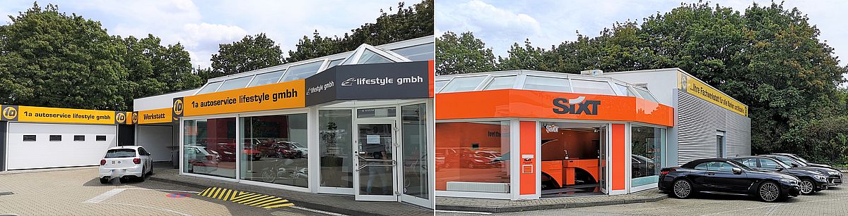 Autowerkstatt und Autovermietung