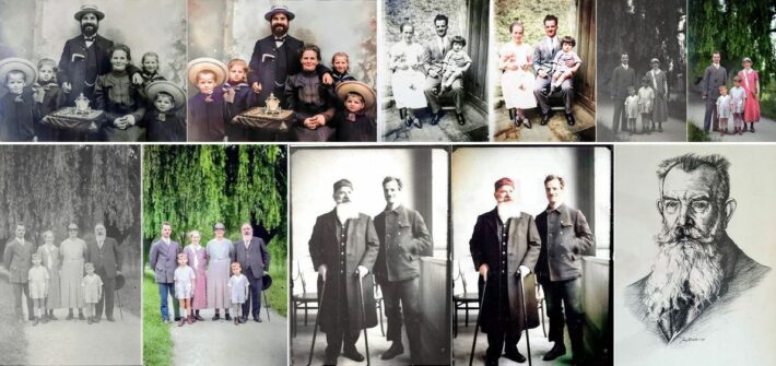 Alte Familienbilder Werner Deck koloriert