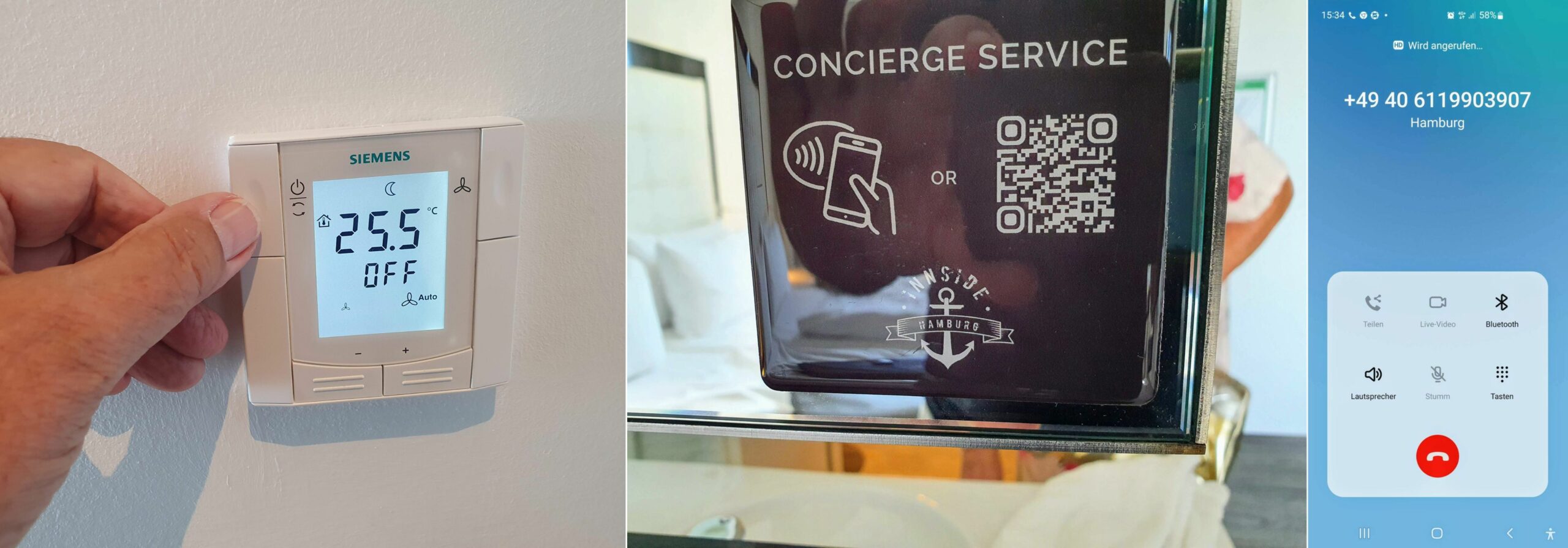 Der Concierge-Service war telefonisch nicht zu erreichen. Nachdem ich es endlos lange läuten ließ und niemand ran ging, gab ich es schließlich auf.