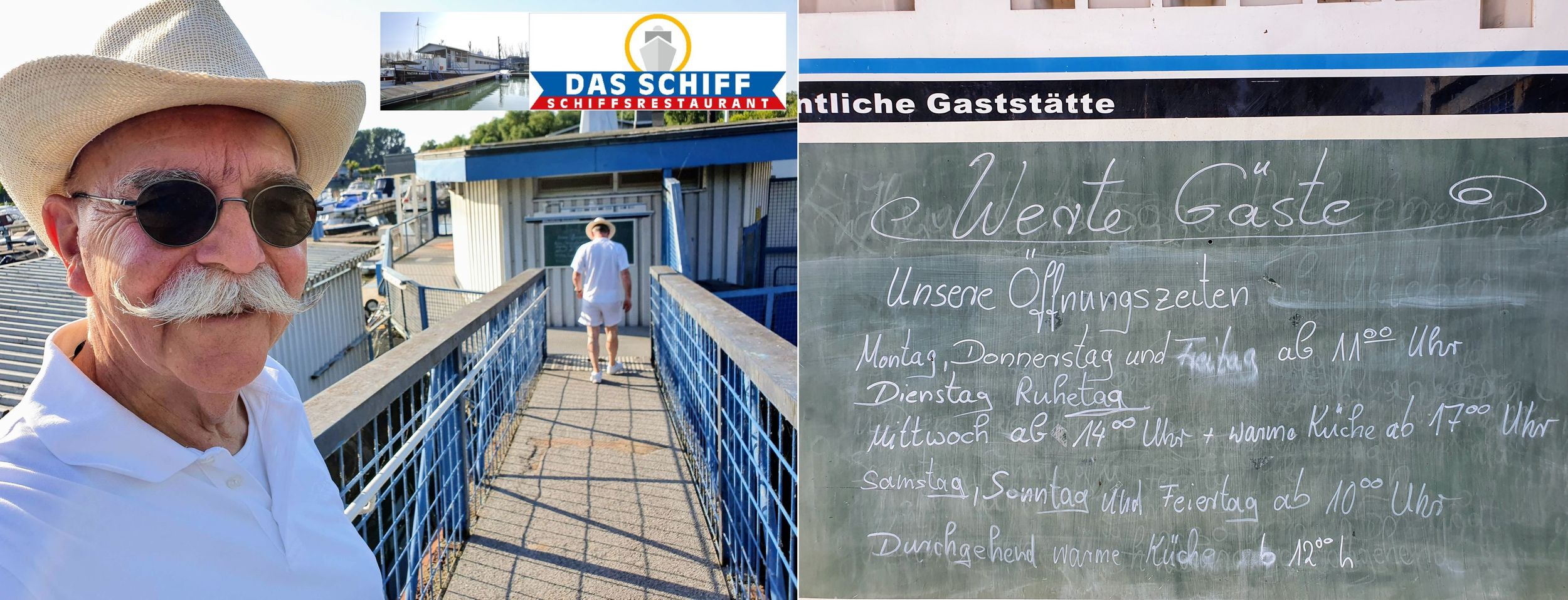 Das telefonisch bestellte Essen im Restaurant Das Schiff abholen