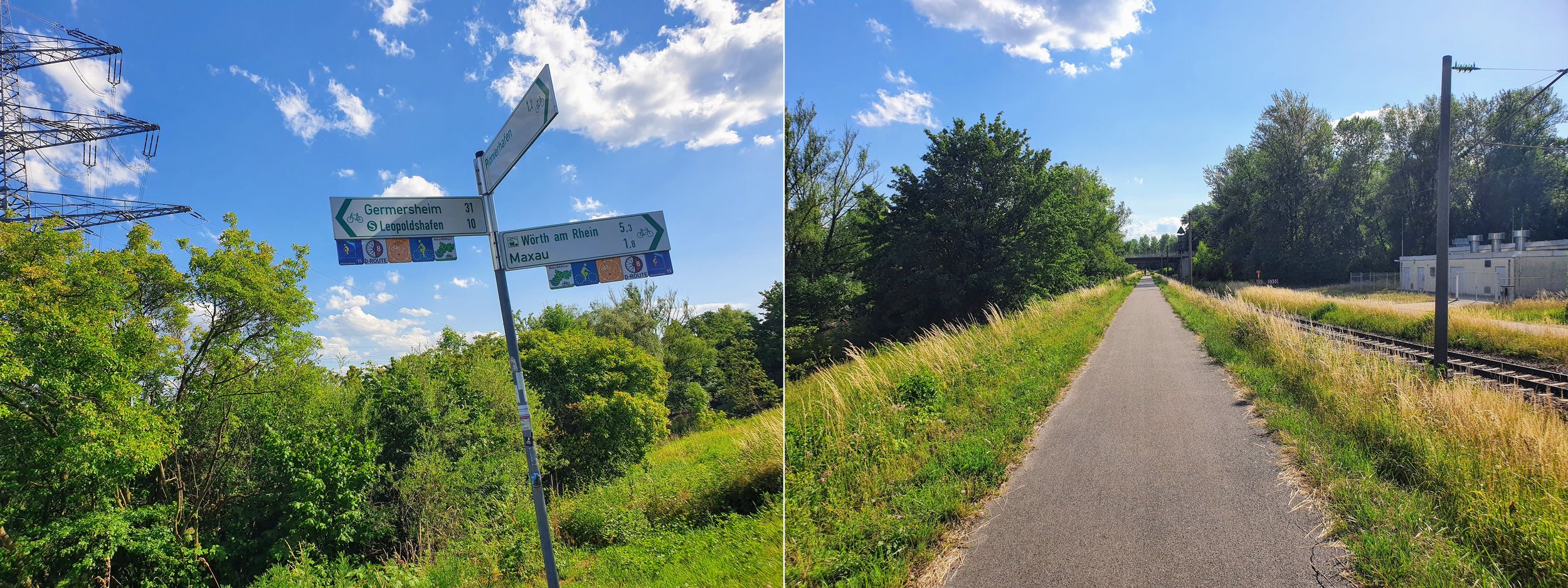 Kerzengerade ging es auf die Rheinbrücke zu