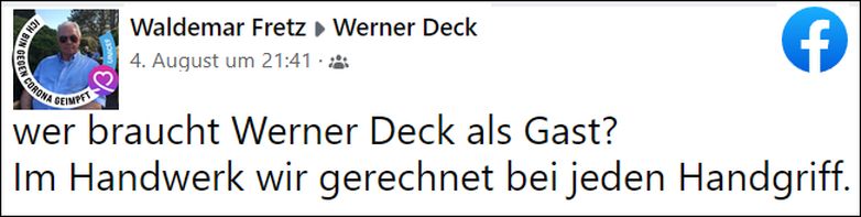 Waldemar Fretz ehem DEHOGA Eiswürfel Werner Deck