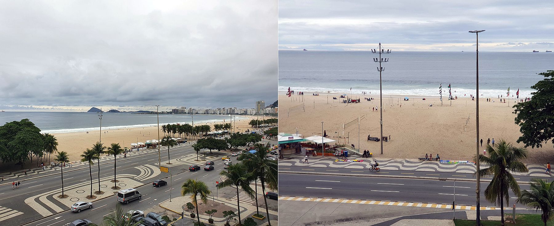 Blick vom Hotelzimmer auf die Copacabana