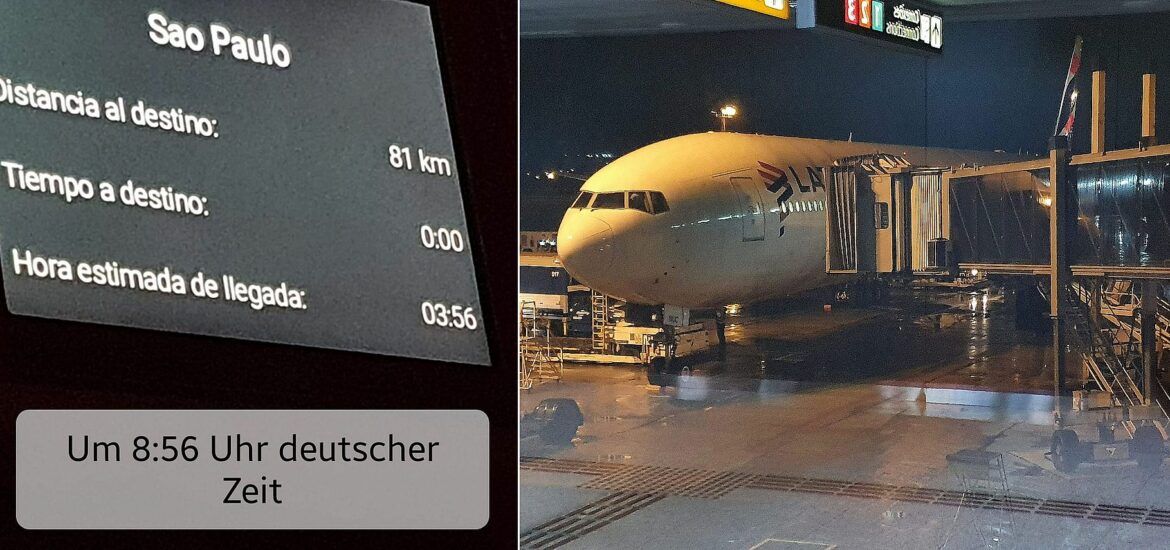 Der Flieger von Latam landete pünktlich
