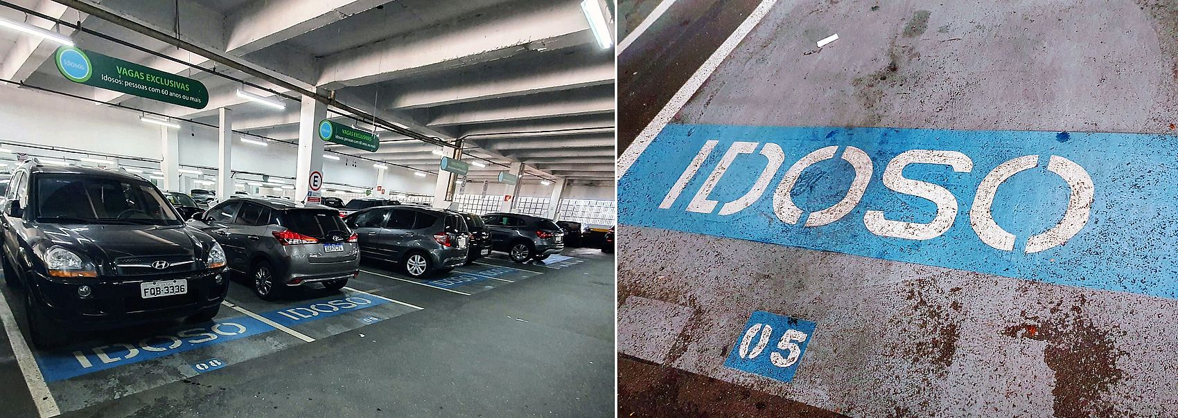 Idoso Parkplätze nur für Ältere