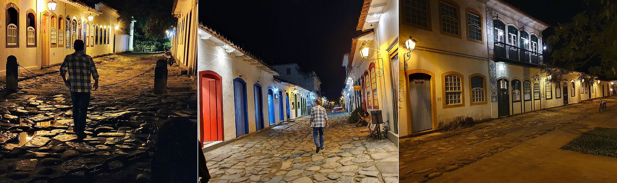 Paraty bei Nacht menschenleer 