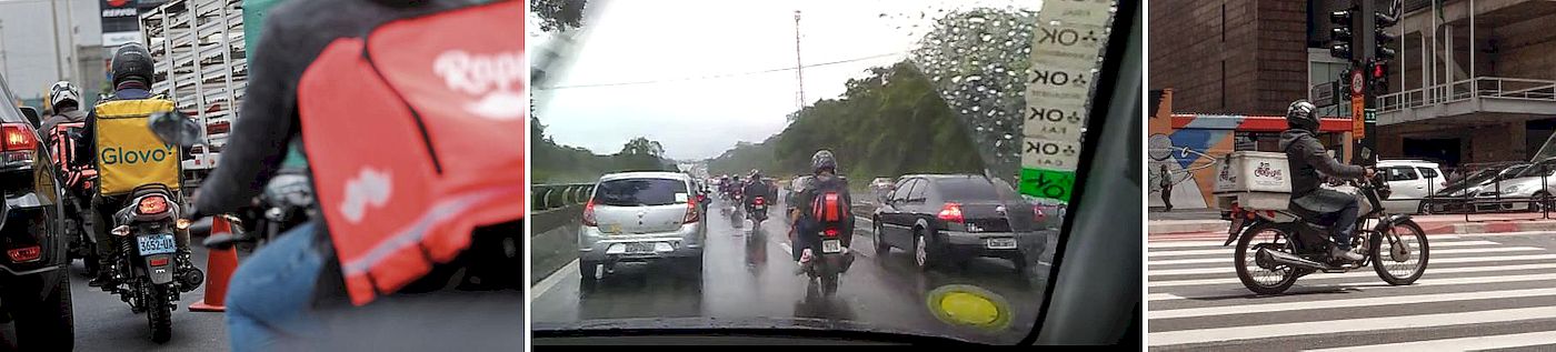 Motorradkuriere in Sao Paulo