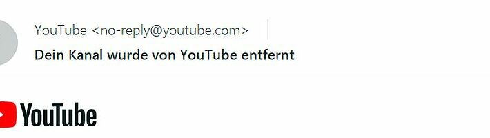 Mein Youtube Kanal entfernt - gesperrt