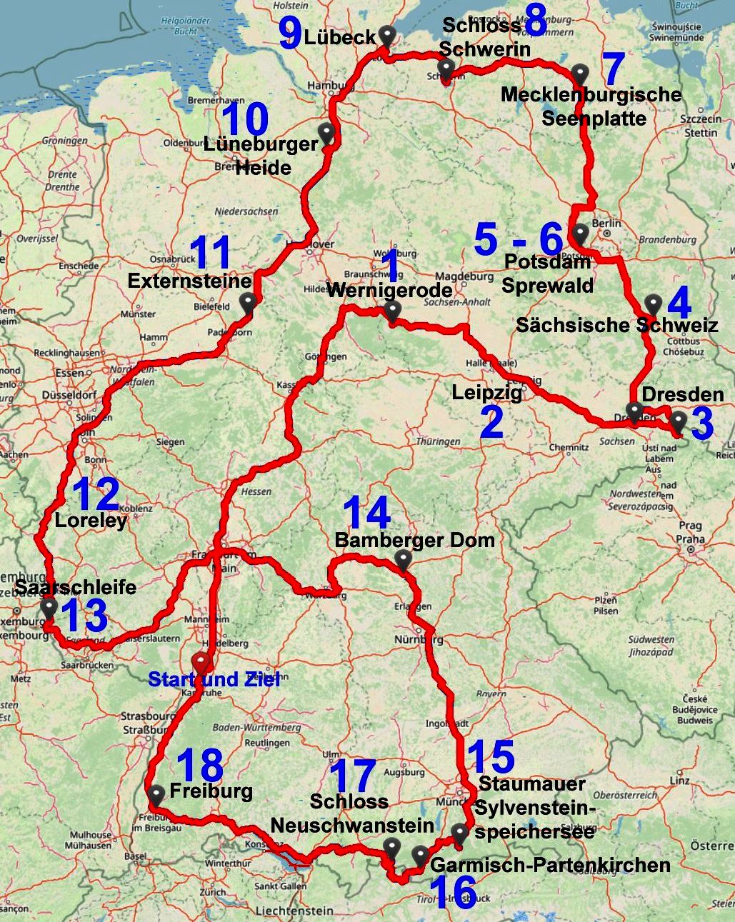 Geplante Route