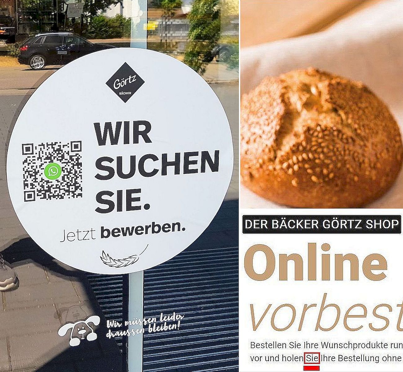 Bäcker Görtz. Wir suchen Sie. Jetzt bewerben. Vorbildlich