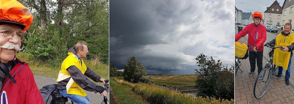 Regenfahrt bei Fahrradtour