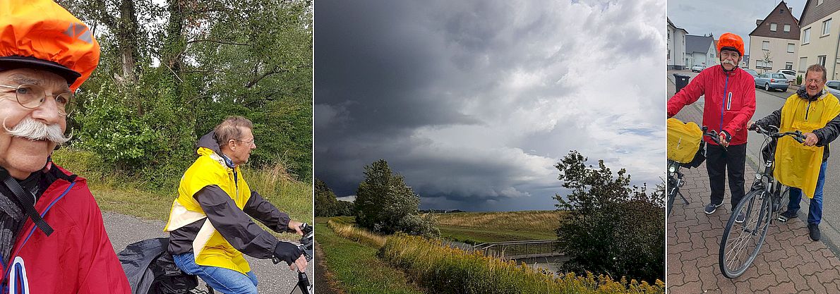 Regenfahrt bei Fahrradtour