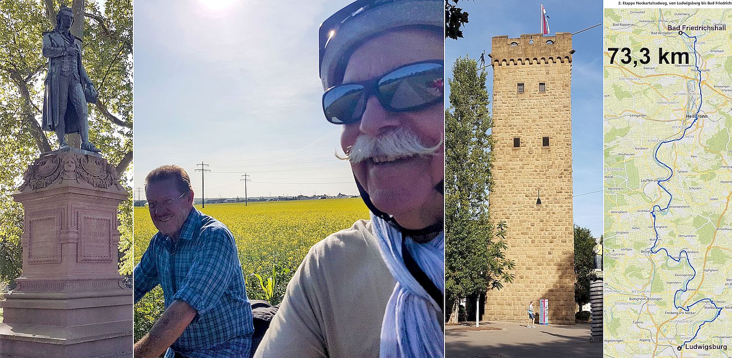 Radtour vom Schiller Denkmal nach Bad Friedrichshall