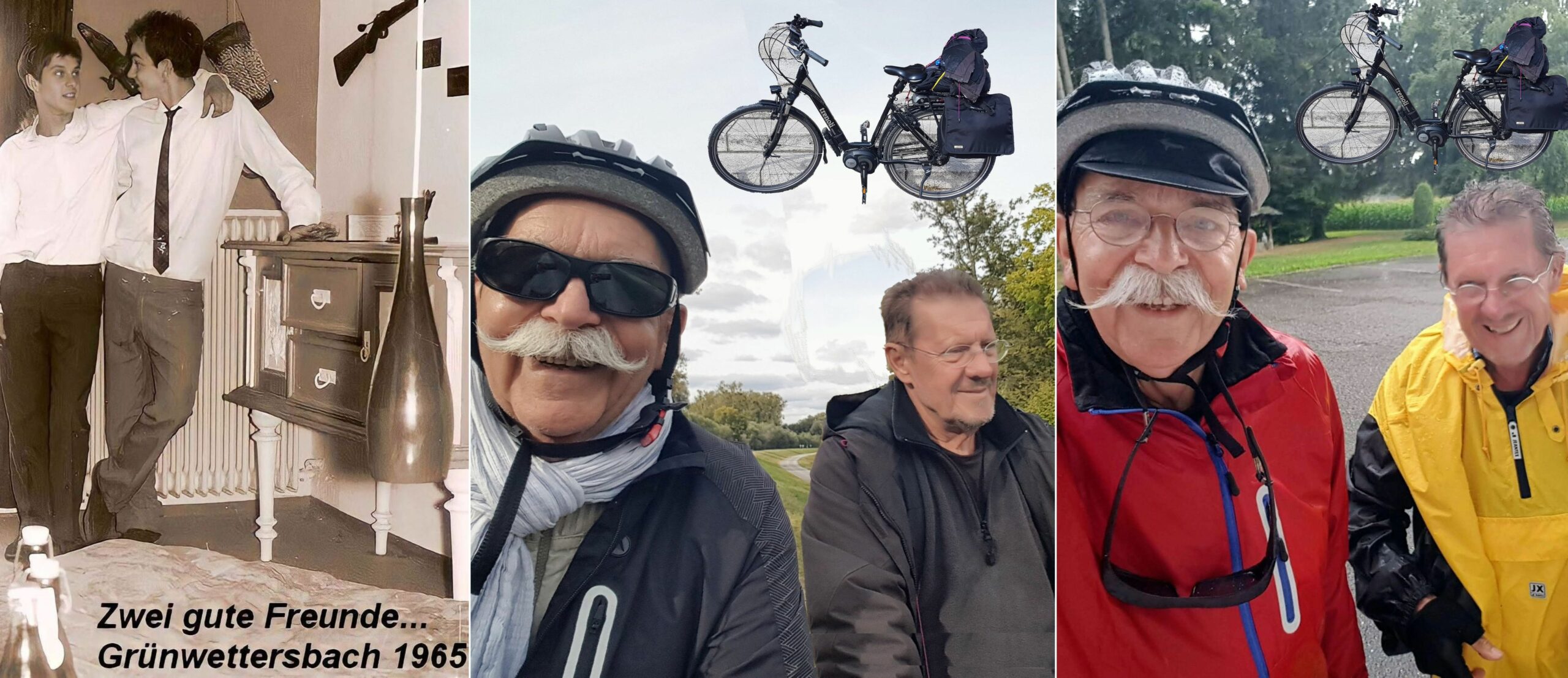 Radtour zweier bester Freunde Werner und Peter