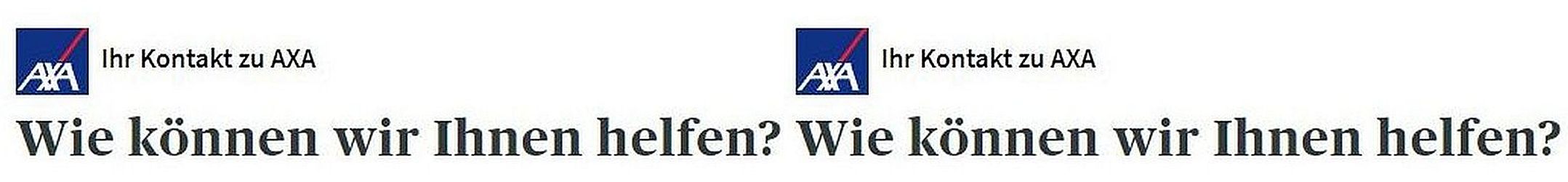 AXA fragt wie können wir Ihnen helfen