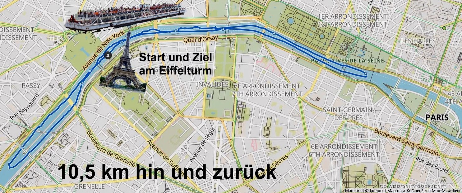 Bootsfahrt auf der Seine in Paris