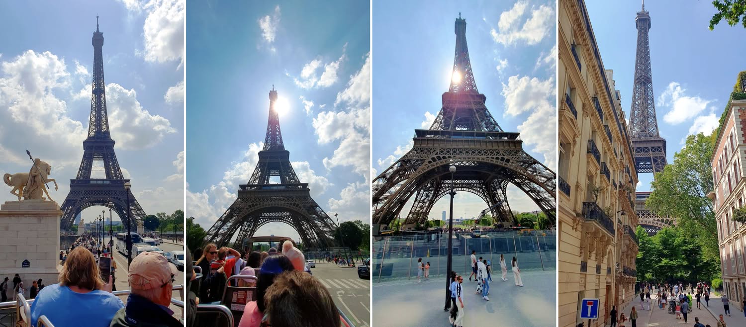 Sonnige Impressionen vom Eiffelturm