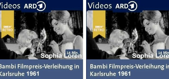 Abendschau SWR Bambi-Filmpreis 1961 Sophia Loren