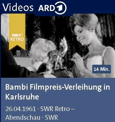 Abendschau SWR Bambi-Filmpreis 1961