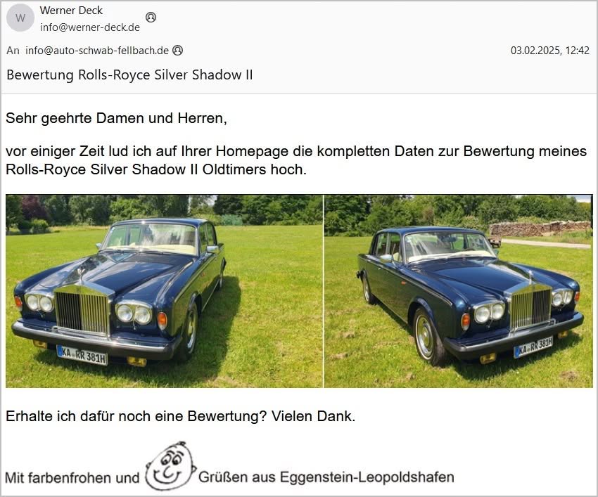 Auto Schwab nachfassen per E-Mail 2
