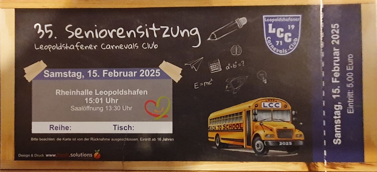 Seniorenprunksitzung des Leopoldshafener Carnevals Club am 15. Februar 2025