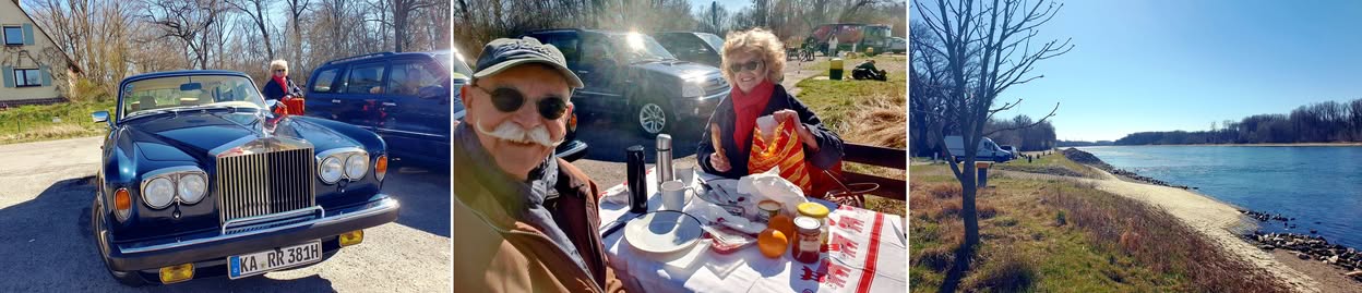 Rheinuferfrüstück an der Rheinfähre Leopoldshafen