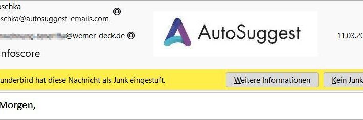 Spam-E-Mail durch AutoSuggest von Andreas Schroth