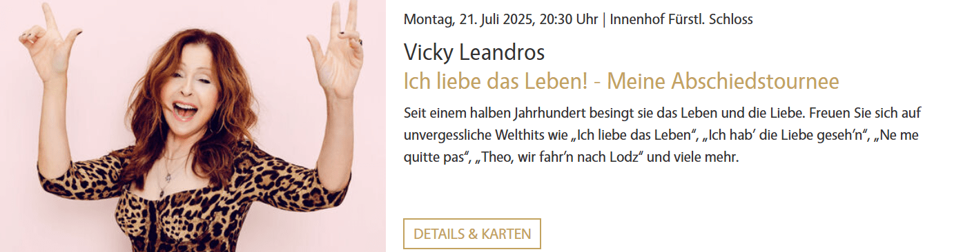 Vicky Leandros Abschiedskonzert Ich liebe das Leben