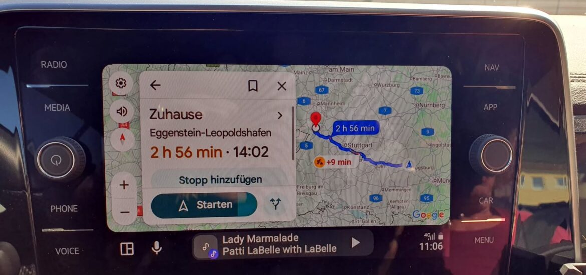 Koffer packen auschecken noch tanken und von Gersthofen heim nach eggenstein fahren