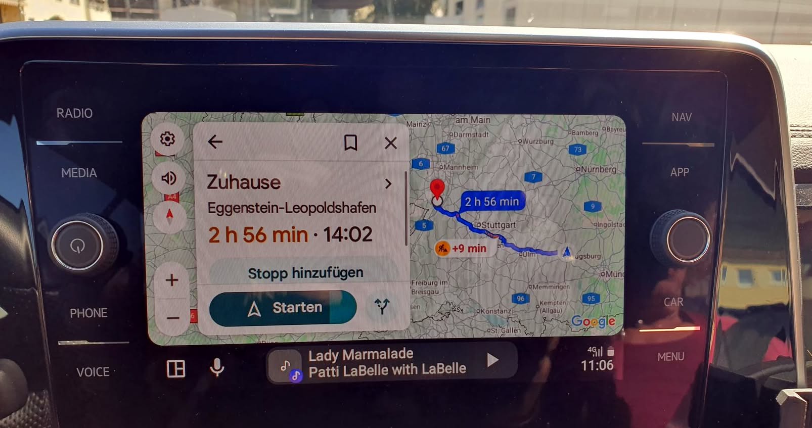Koffer packen auschecken noch tanken und von Gersthofen heim nach eggenstein fahren