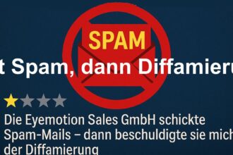 Spamer Eyemotion Sales Gmbh wbeschuldigt mich der Diffamierung
