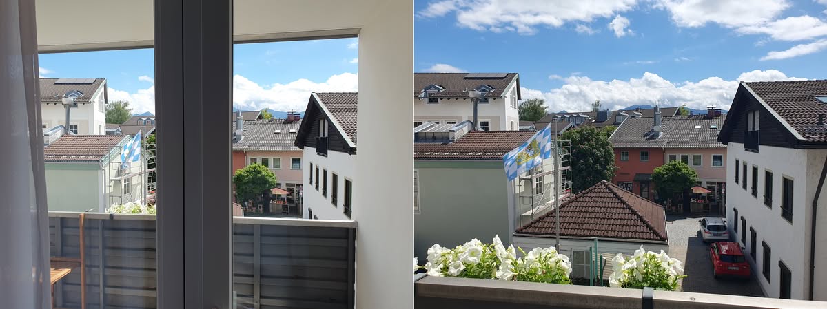Bayerisch weis-blauer Himmel in Prien am Chiemsee