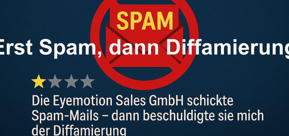 Spamer-Eyemotion-Sales-Gmbh-wbeschuldigt-mich-zum zweiten Mal der-Diffamierung