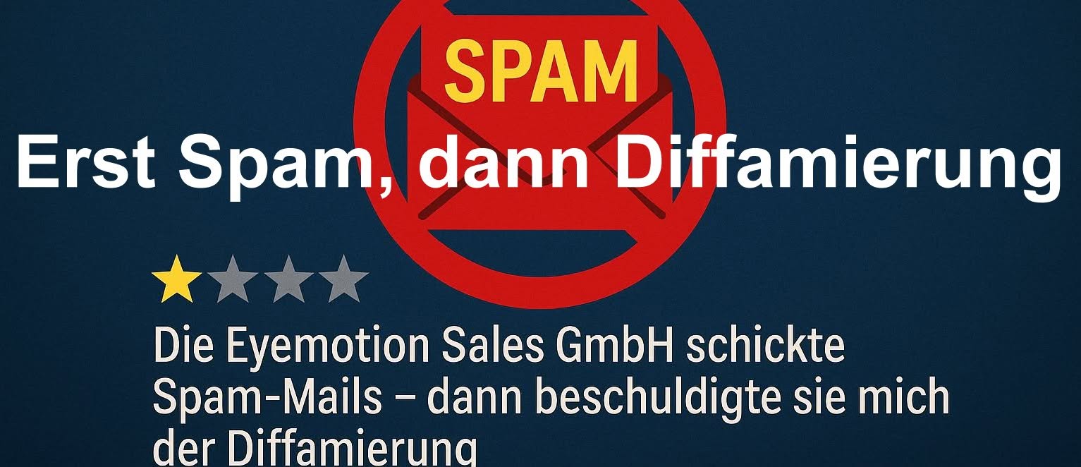 Spamer-Eyemotion-Sales-Gmbh-wbeschuldigt-mich-zum zweiten Mal der-Diffamierung