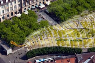 Entwurf einer neuen Markthalle in Karlsruhe