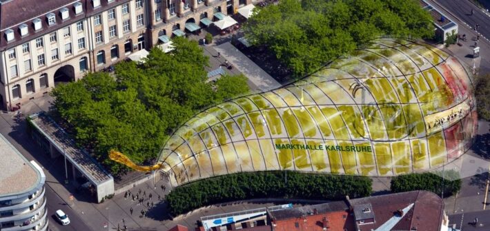 Entwurf einer neuen Markthalle in Karlsruhe