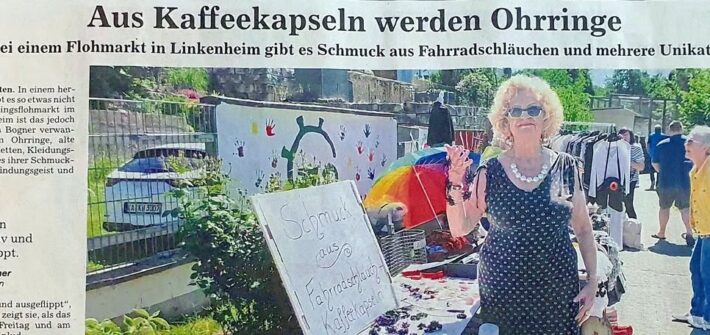 Nachhaltiger Schmuck aus Fahrradreifen und Kaffeekapseln von Rita Bogner