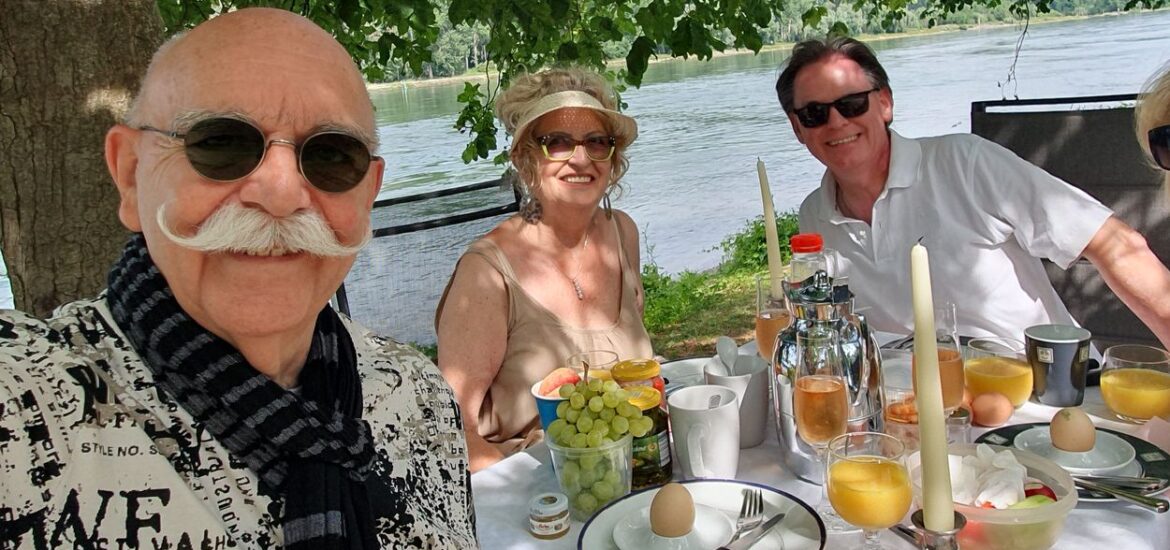 Rheinuferfrühstück mit Eva und Swen und unseren Rolls-Royce Oldtimern