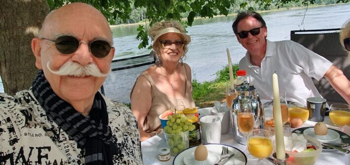 Rheinuferfrühstück mit Eva und Swen und unseren Rolls-Royce Oldtimern