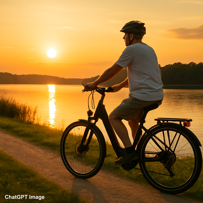 Mit dem neuen Fahrrad Vorfreude auf die Radtour an der Mecklenburger Seenplatte