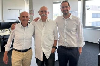 dr Carl-Heiner Schmid - Max Schmid und Werner Deck beim besuch in reutlingen