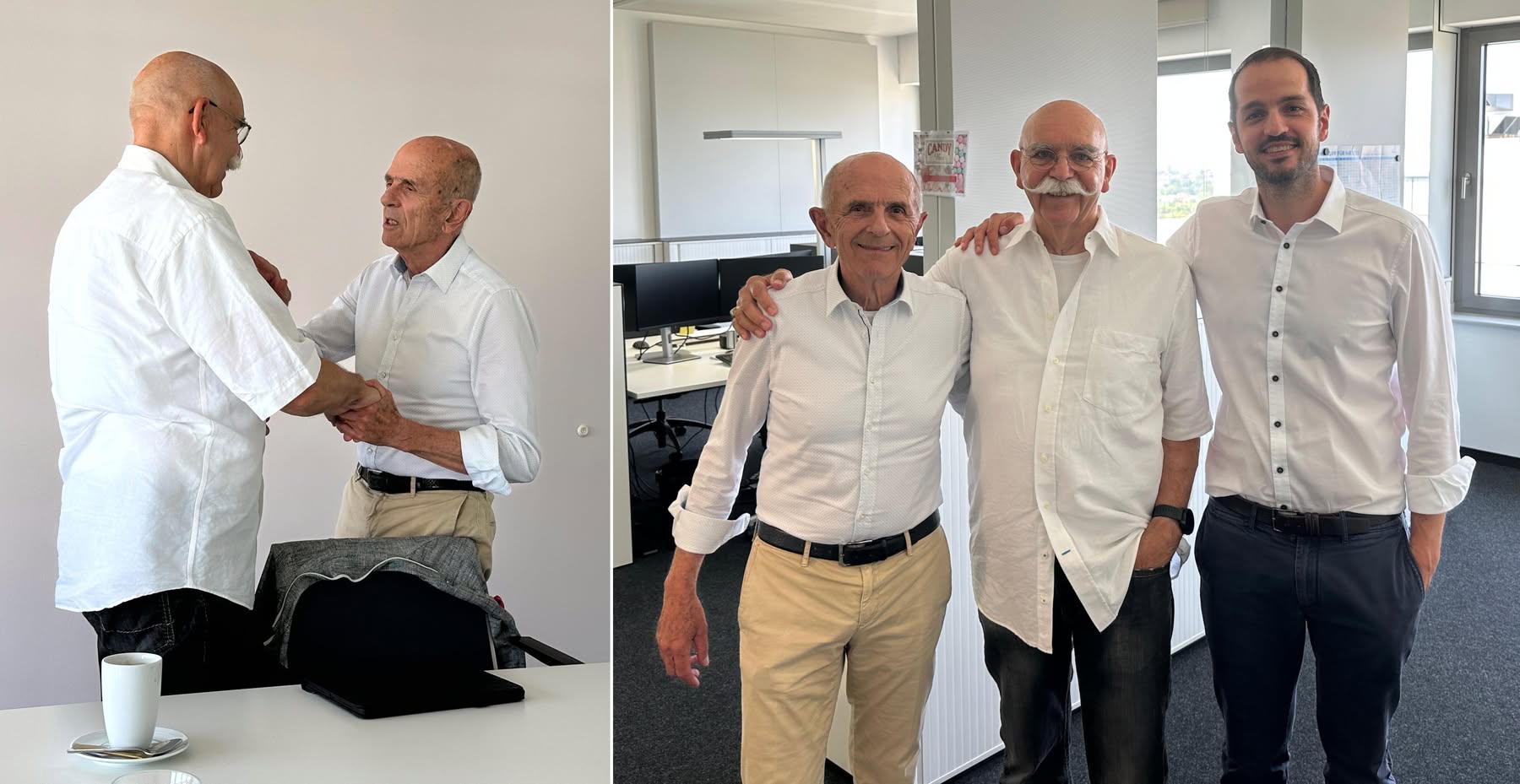 dr Carl-Heiner Schmid - Max Schmid und Werner Deck beim besuch in reutlingen