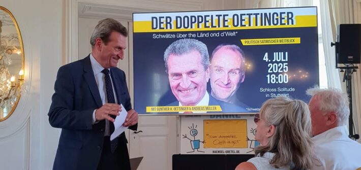 Der doppelte Oettinger im Schloss Solitude
