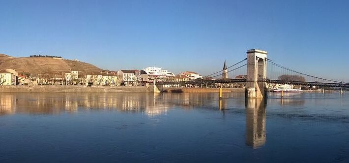 Flussreise Lyon Mittelmeer Etappe 8 - Tournon Brücke