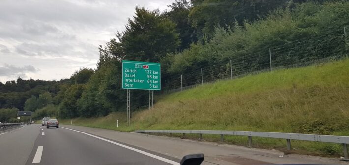 Côte d’Azur Rückreise Bern - Wolken, Regen, Gotthardtunnel und Genfer See. Auf dem Weg nach Bern