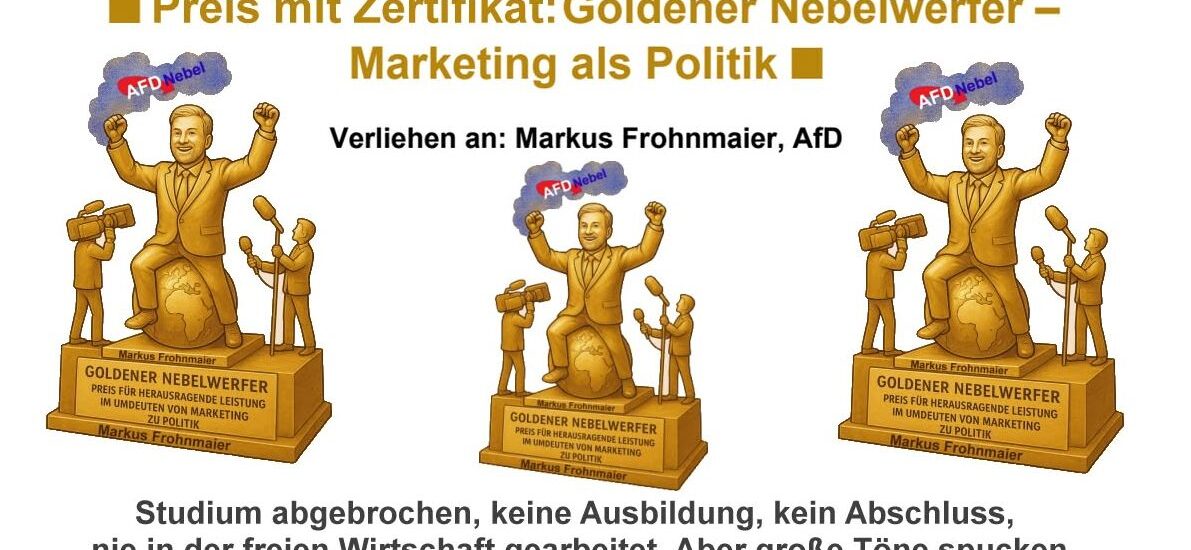 Markus Frohnmaier - keinerlei Ausbildung - Showman statt Politiker