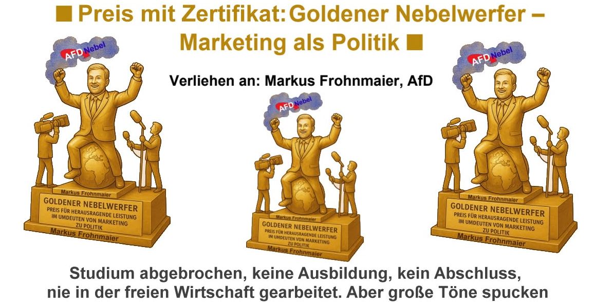 Markus Frohnmaier - keinerlei Ausbildung - Showman statt Politiker
